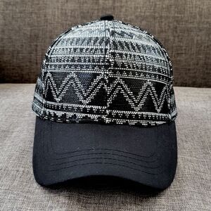 Baseball Cap With Tribal Pattern